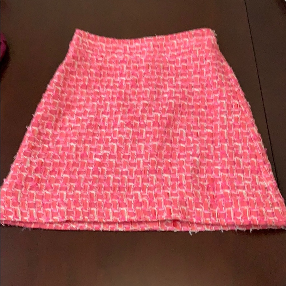 Kate Spade Delphina pink tweed skirt 0